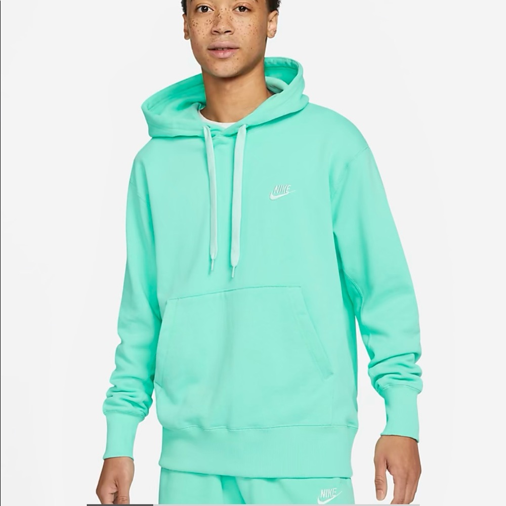 Men’s Nike Teal Sweatshirt with Hoody & Pockets
